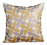 Cake Pie - Brown Faux Leather Throw Pillow Cover