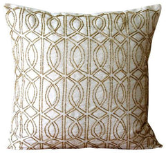 Geometric Royal Blue - Royal Blue Art Silk Decorative Euro Sham