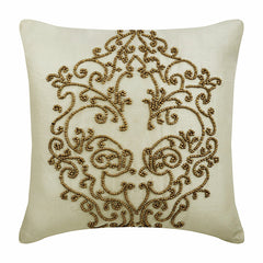 Gold Wedding - Ivory Silk Decorative Euro Sham