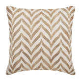 Golden Divide - Ivory Cotton Linen Decorative Euro Sham