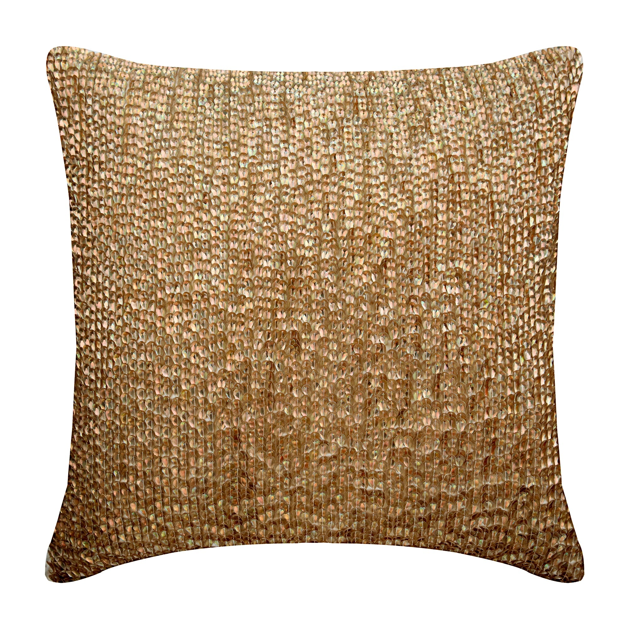 Golden Drops Sequins Throw Pillow Cover
