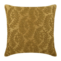 Golden Ivy Leaves Throw Pillow Cover