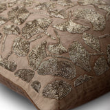 Golden Tulips - Gold Velvet Throw Pillow Cover