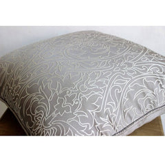 Gray Pearl - Gray Art Silk Throw Pillow Cover