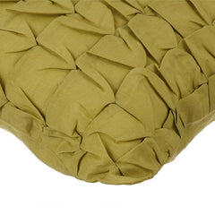Green Eyed - Green Cotton Linen Throw Pillow Cover
