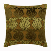 Green Lotus Silk Throw Pillow Cover