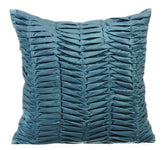 Grey Blue Wind Folds Pillow Cover