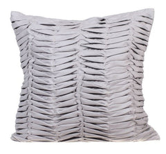 Grey Wind Folds Pillow Cover