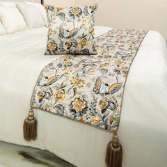 Peacock Swag Decorative Bed Runner and Cushion Cover