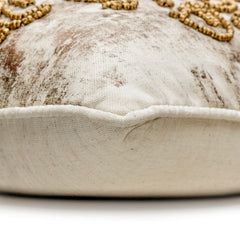 Aureate Whisper - White Velvet Suede Decorative Euro Sham