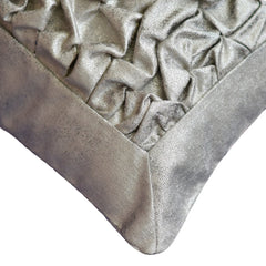 Aluminum Foil - Silver Jacquard Decorative Euro Sham