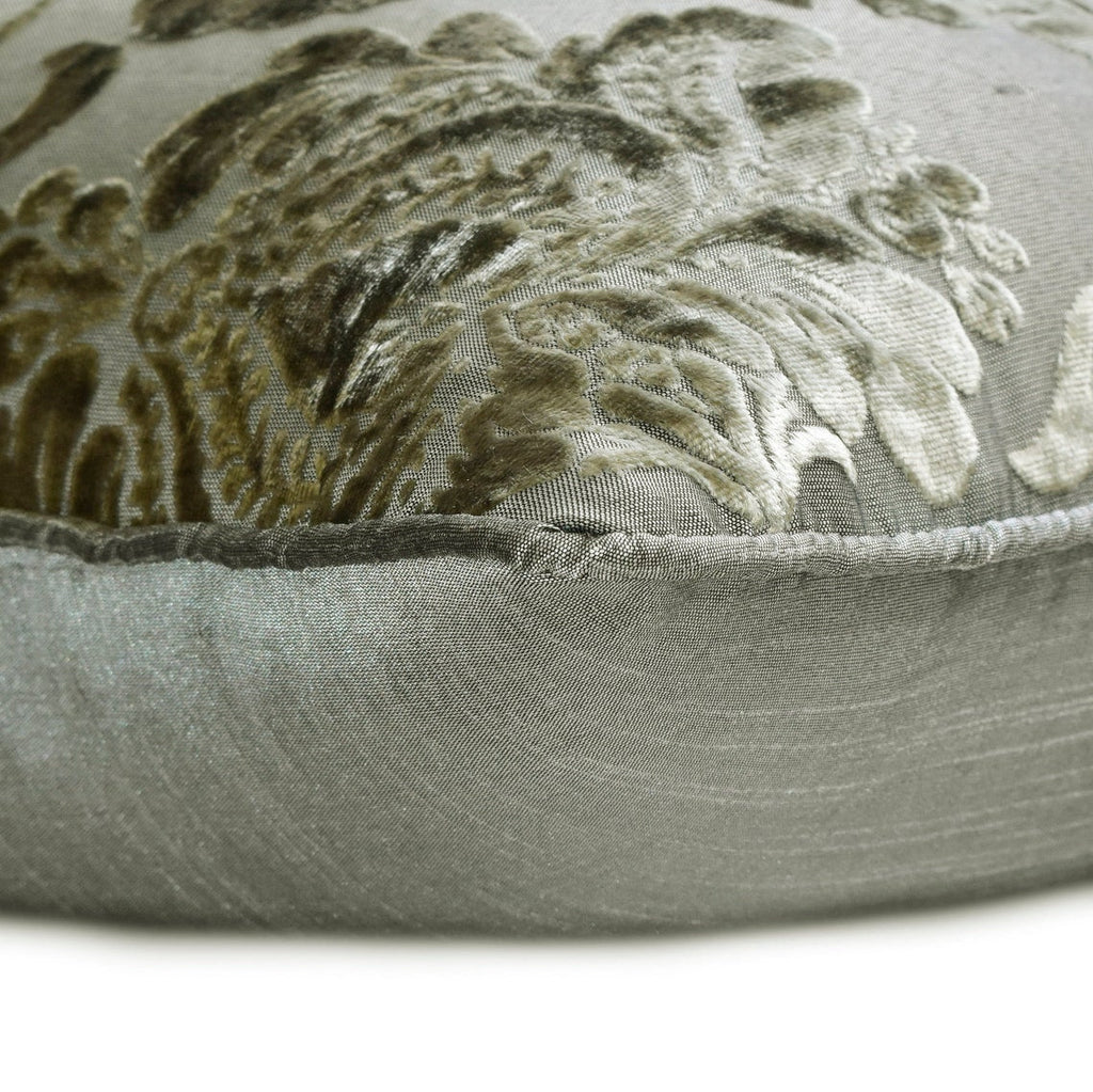 Blonde Damask - Gold Velvet Throw Pillow Cover