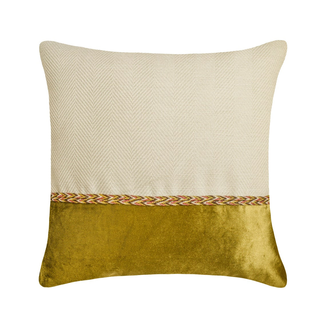 Jute Chartreuse Suit Throw Cushion Cover