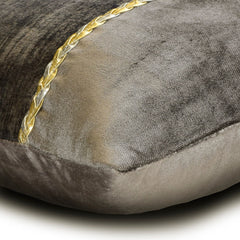 Resplendent Grey - Grey Suede Lumbar Pillow Cover