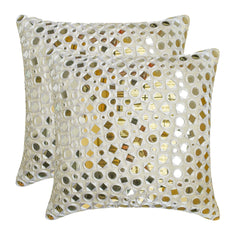 Darpan White - White Silk Throw cushion Cover