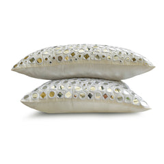 Anayna White - White Silk Lumbar Cushion Cover