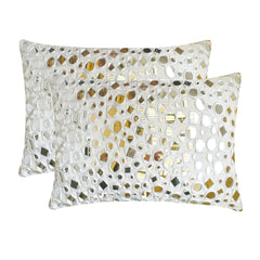 Anayna White - White Silk Lumbar Cushion Cover