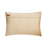 Brushed Silver - Blue Suede Lumbar Pillow Cover