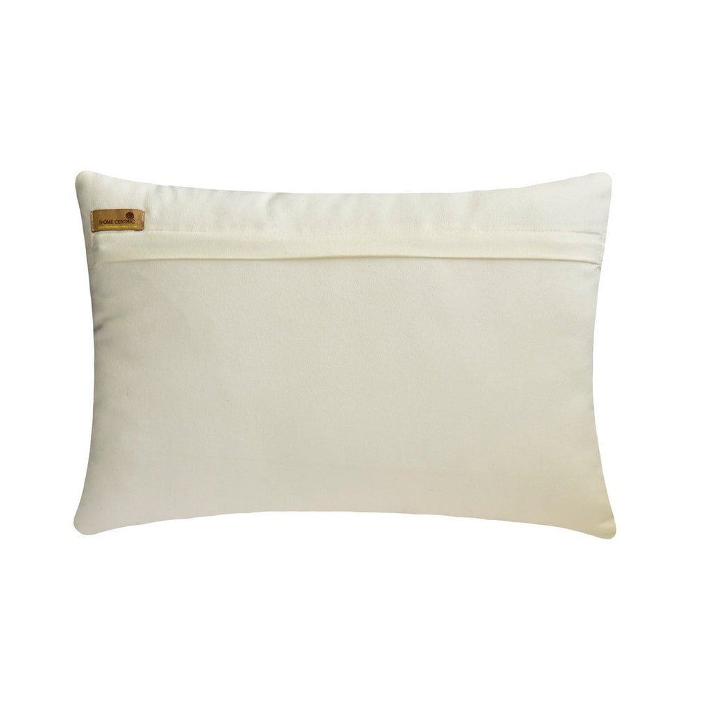 Brushed Silver - Blue Suede Lumbar Pillow Cover