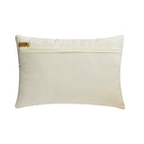 Brushed Silver - Blue Suede Lumbar Pillow Cover