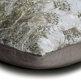 Burnished Glow - Copper Jacquard Silk Throw Pillow Cover