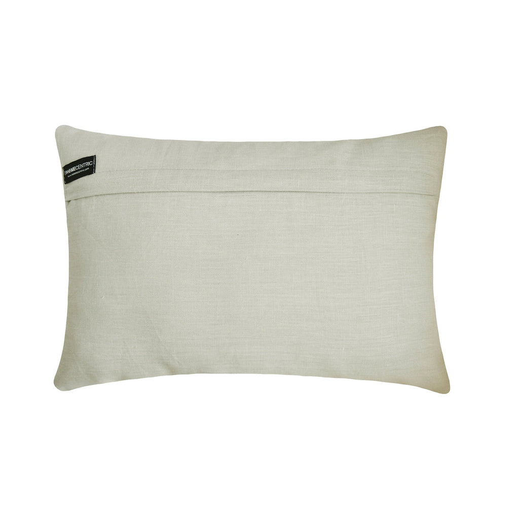 Terra Grey - Grey Jute & Linen Lumbar Pillow Cover