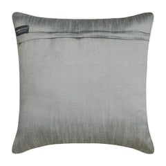 Shimmering Silver - Silver Silk Throw Cushion Cover