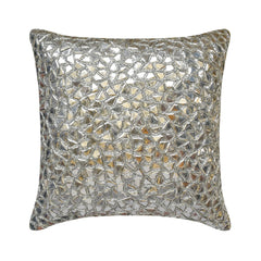 Shimmering Silver Throw Cushion Cover