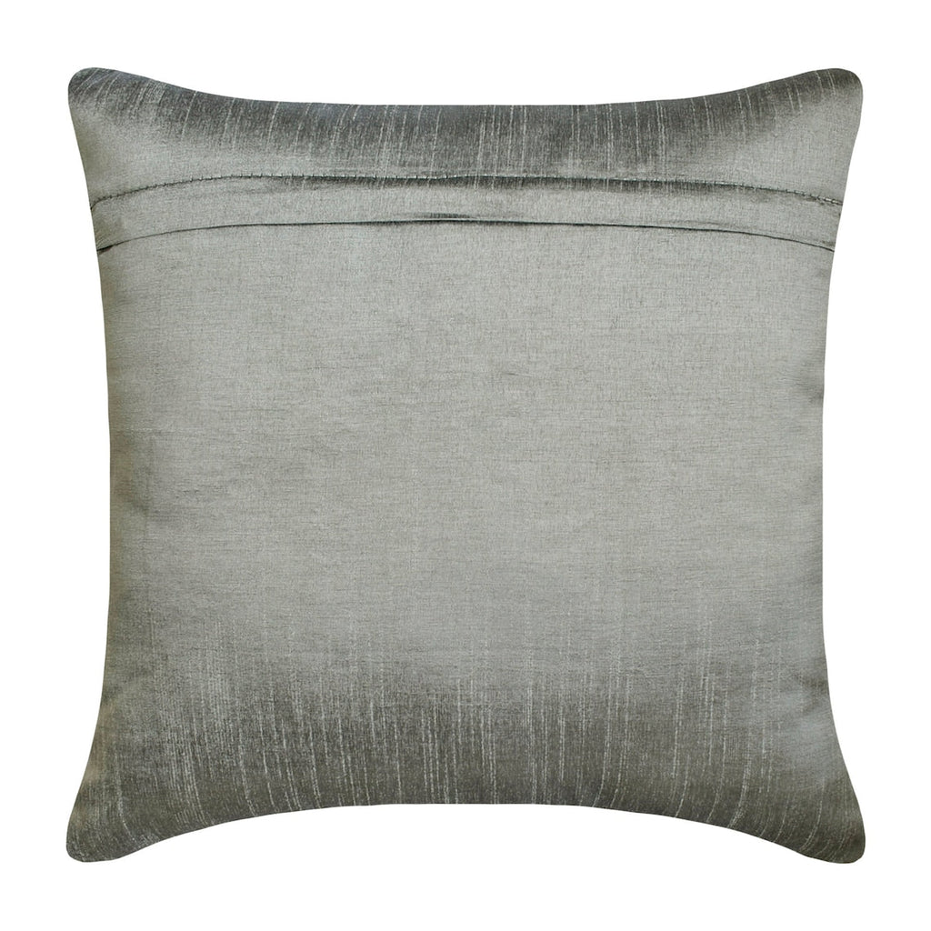 Starlight Silver - Silver Silk Throw Cushion Cover