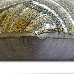 Starlight Silver - Silver Silk Throw cushion Cover