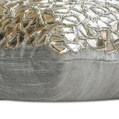 Shimmering Silver - Silver Silk Throw cushion Cover