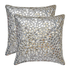 Shimmering Silver - Silver Silk Throw cushion Cover