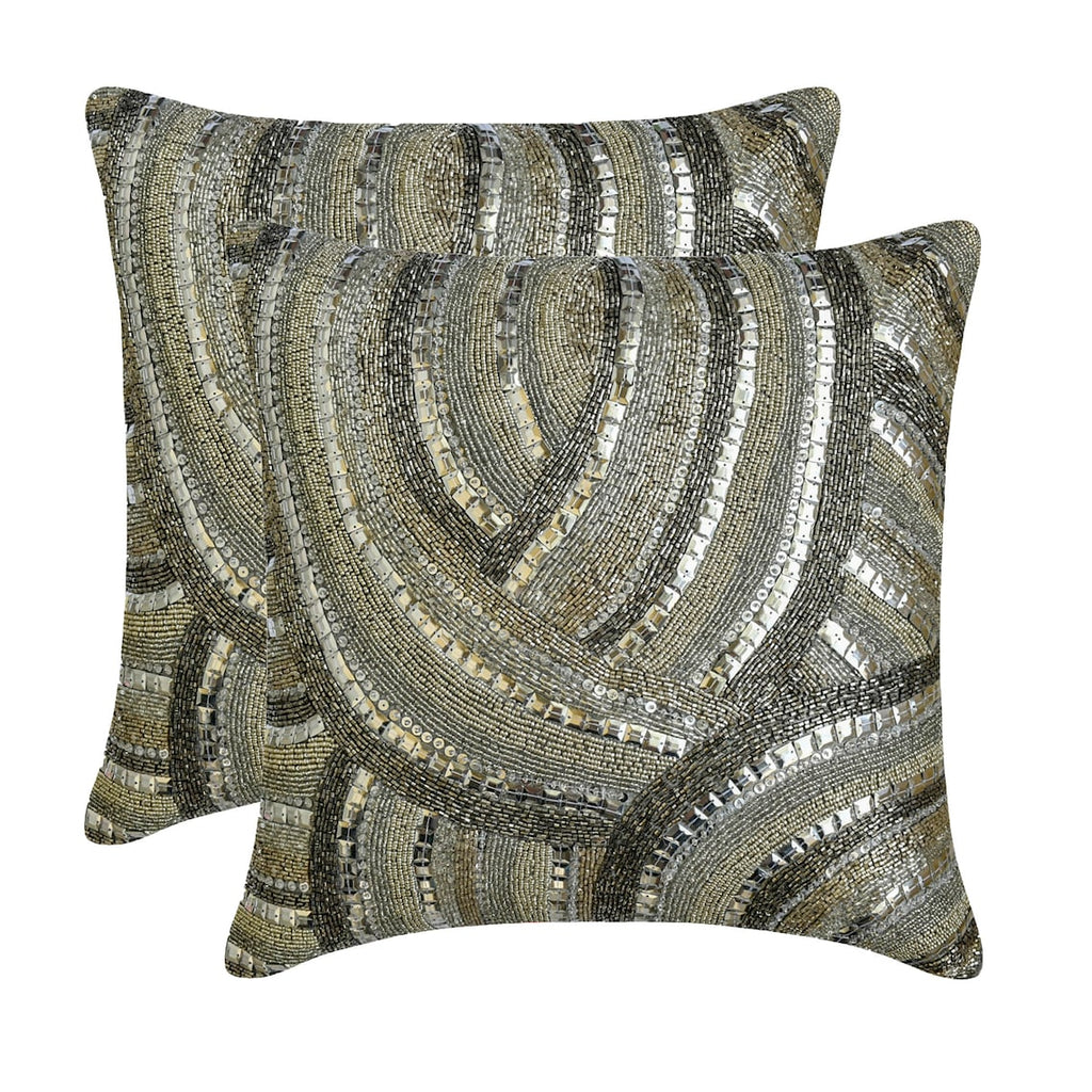 Starlight Silver - Silver Silk Throw cushion Cover