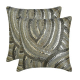 Starlight Silver - Silver Silk Throw Cushion Cover
