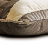 Sumptuous - Brown Velvet & Satin Throw Cushion Cover