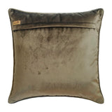 Sumptuous - Brown Velvet & Satin Throw cushion Cover