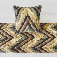 Paramount - Suede Velvet Beige Decorative Bed Runner and Cushion Cover