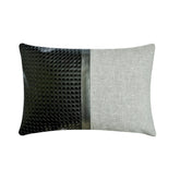 Lux Black Lumbar Pillow Cover