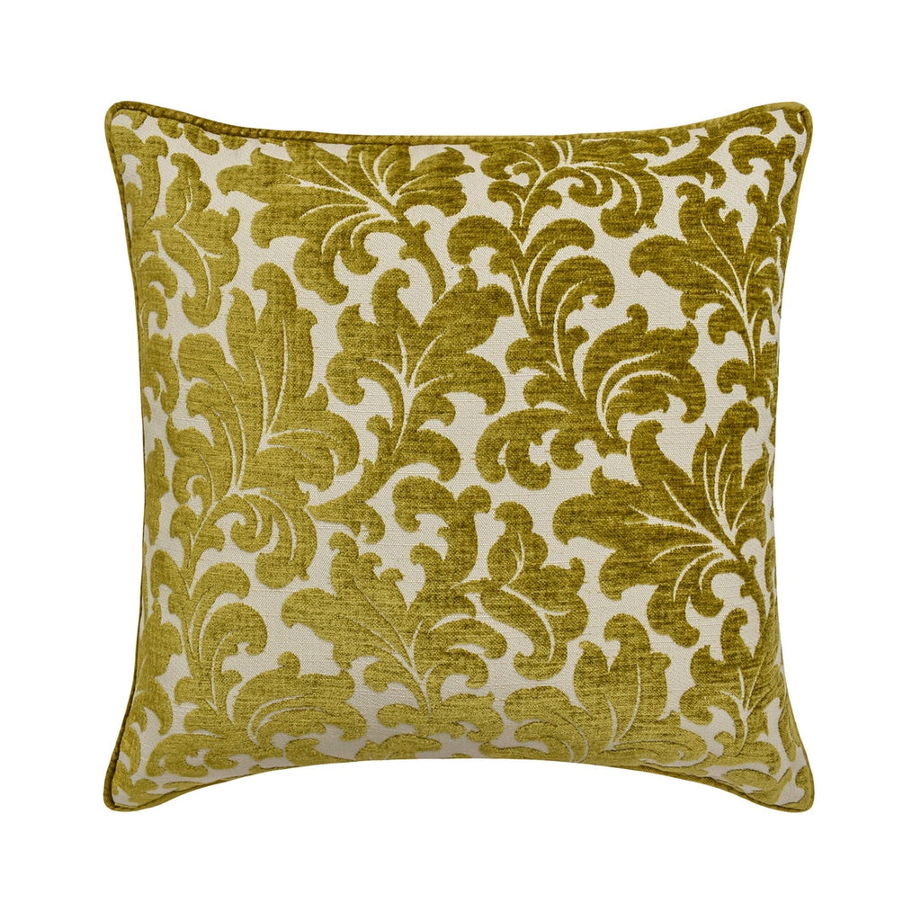 Chartreuse Charm - Velvet Chartreuse Decorative Bed Runner and Cushion Cover