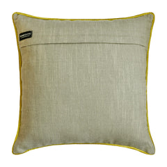 Geolattice Chartreuse - Chartreuse Green Velvet Throw cushion Cover