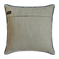 Geolattice Navy - Navy Blue Velvet Throw cushion Cover