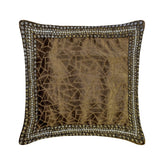 Brown Mosaic Throw Pillow Cover