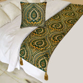 Damask Tapestry Decorative Bed Runner and Cushion Cover