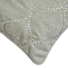Evelyn Grace - Silver Grey Jacquard Throw Pillow Cover