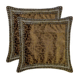 Brown Mosaic - Brown Velvet Throw Pillow Cover
