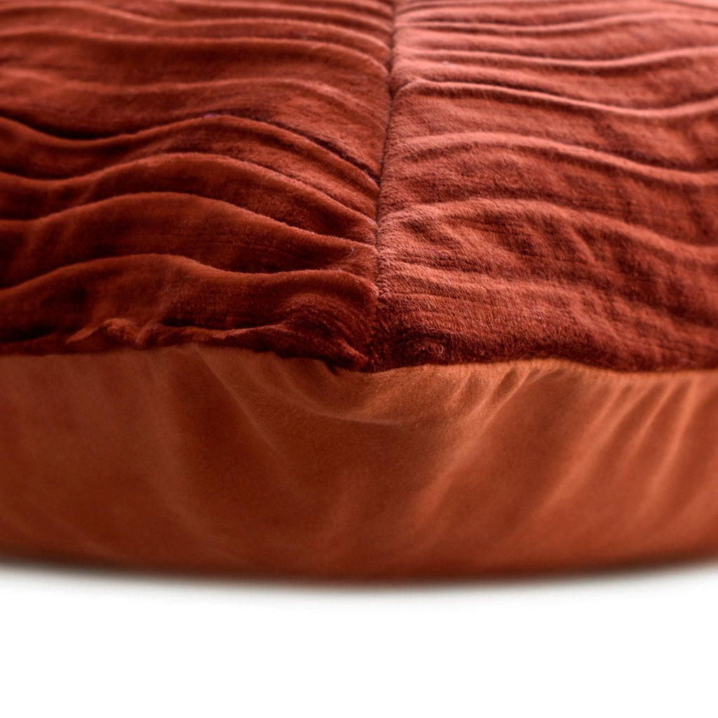 Centric Wrap - Rust Velvet Throw Pillow Cover