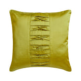 Chartreuse Pleats Throw Pillow Cover