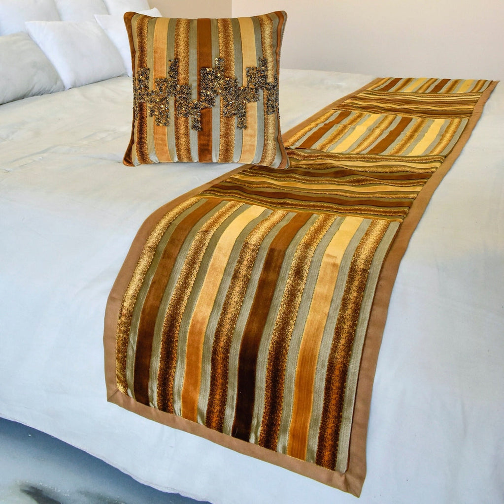 Streamlined Decorative Bed Runner and Cushion Cover