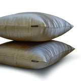 Taupe Gray Slub Satin - Taupe Satin Throw Pillow Cover