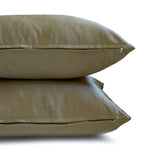 Taupe Gray Slub Satin - Taupe Satin Throw Pillow Cover
